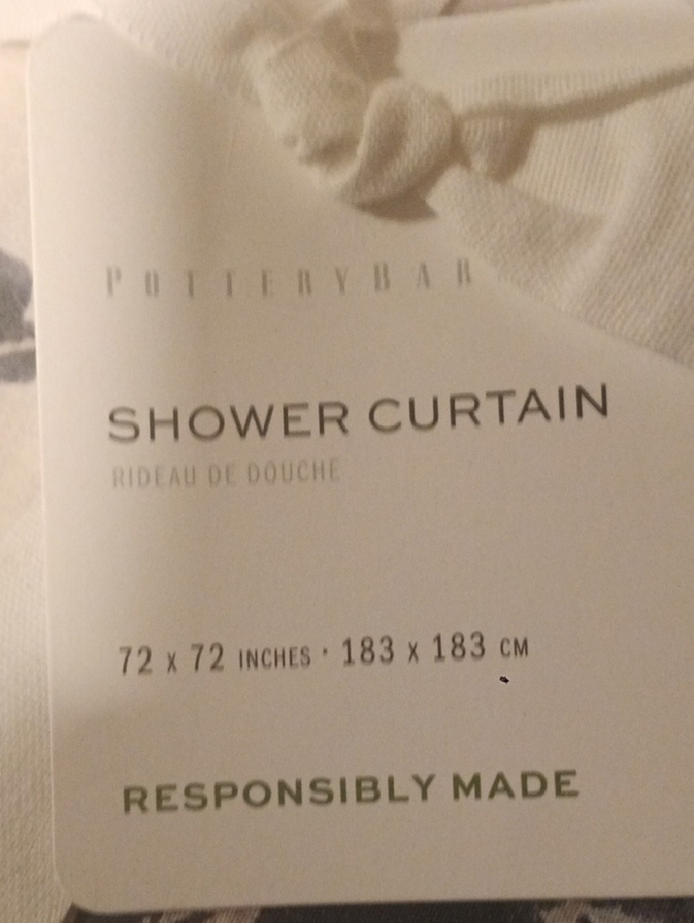 Pottery Barn Gray And Pink Butterfly Linen Shower Curtain - Picture 4 of 7